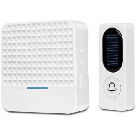 Waterproof Solar Wireless Doorbell Alarm System, 300 Meters Range, 52 Rings with LED Light, HANBING (1/4)