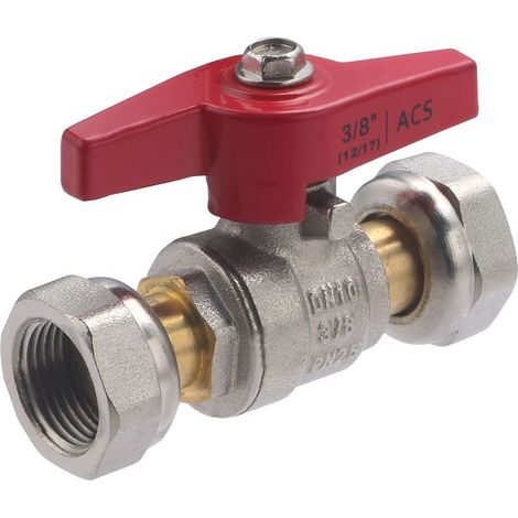 Noyon & Thiebault – Vanne d'arrêt quart de tour femelle écrou libre – Filetage entrée 12x17 – Filetage sortie 3/8 – Compatible eau potable – Installation facile