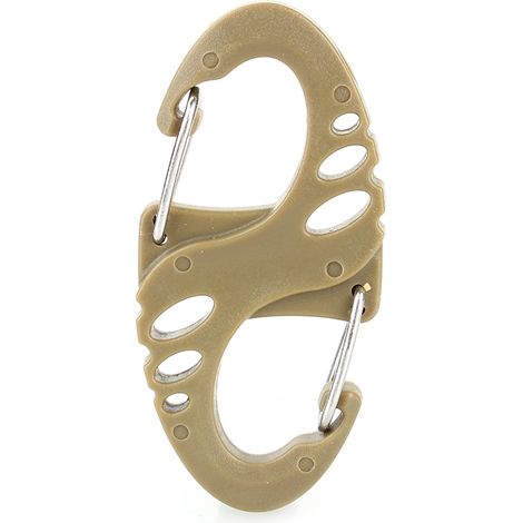 Mousqueton d'escalade en forme de S, double mousqueton miniature pour porte-clés et équipement (1/5)