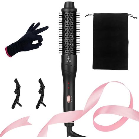 Brosse Soufflante Électrique 38mm Brosse Chauffante pour Cheveux, Brosse à Boucler Céramique Tourmaline, 30s Chauffage Rapide, Température Réglable, Arrêt Automatique, Idéale Brushing Professionnel (1/5)