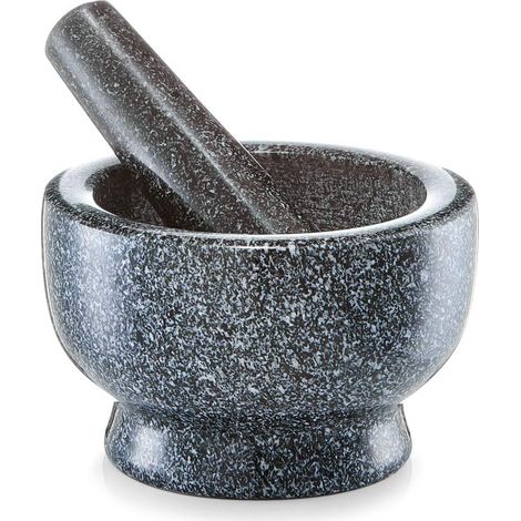 Zeller 24501 Set di Mortaio e Pestello, Pietra, Grigio, 0.1x13x8 cm