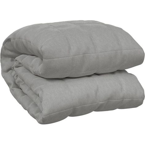 Couverture lestée grise, 120 x 180 cm, 5 kg, en tissu (1/5)