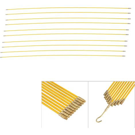 Kit de câble de tirage électrique en fibre de verre 4mm, 10 pièces, 100cm, pour passage de fils et câbles