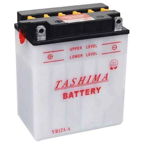 Batterie Plomb Tashima Renforcée 12v, 12a . L: 134, L: 80, H: 160mm, + à Gauche Pour Motos, Quads. (livrée Avec Acide Séparé). -