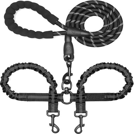 Hundeleine – Extrem strapazierfähiges Nylonseil – Ergonomisch gepolsterter Griff – Drehbarer Karabiner für optimale Kontrolle (1/4)