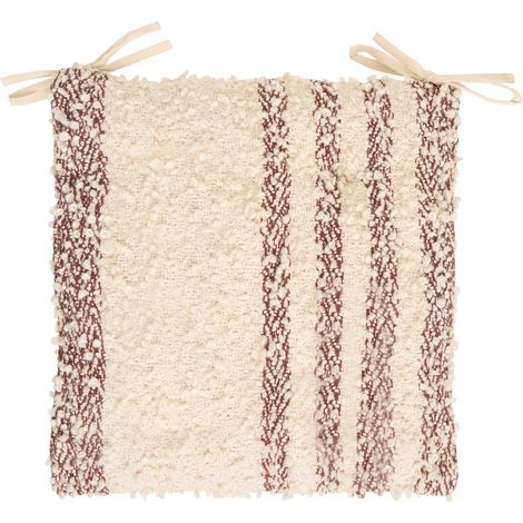 Galette Beryl carré 38x38cm marron - Atmosphera créateur d'intérieur (1/3)