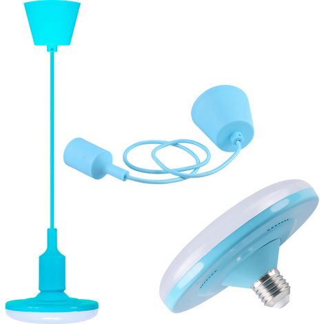 Suspension KIKI bleue E27 avec ampoule LED 10W Polux (1/5)