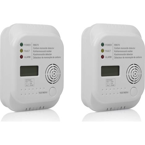 1 Detector de gas, pantalla digital LED, alarma sonora, monóxido de carbono, para hogar y restaurante (1/5)