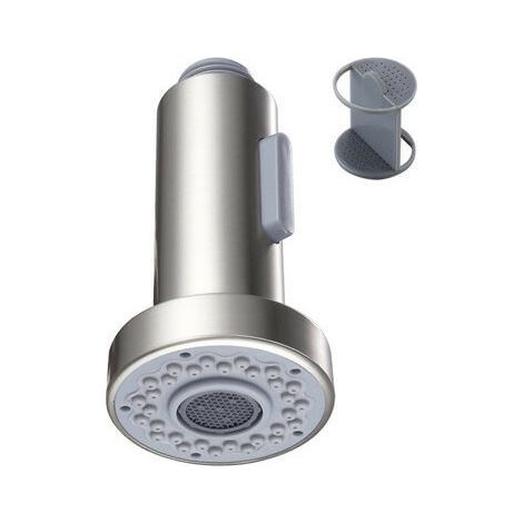 Pull-out spray head for kitchen faucet, 2-mode spray head, replacement spray head for retractable kitchen mixer tap, chrome, G1/2 (1/5)