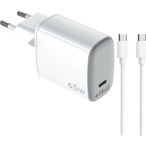 Cestov. adaptér USB-C s kabelom 65W biel (1/5)
