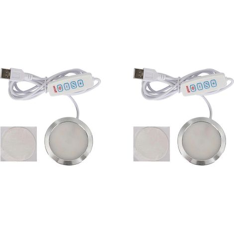 2x 3D-Druck-Modell LED-Leuchte, LED-Scheinwerfer, 5V ultradünnes Nachtlicht, USB-verstellbare LED-Leuchte für Garagen-Sets (1/5)