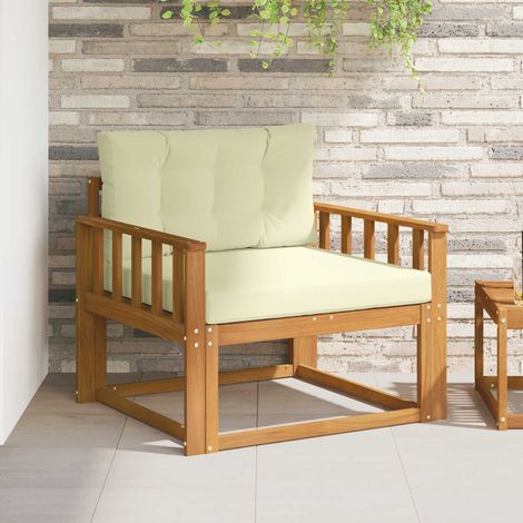 Outdoor Mittelsofa Massivholz Akazie Natur