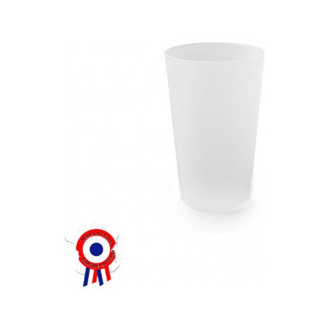 Lot de Verres Gobelets Réutilisables 33 cl (25 cl utile) en Polypropylène Sans BPA, Translucides, Résistants et Recyclables, Idéal Soirées, Bars, Événements et Professionnels - D-Work