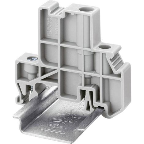 Appoggio Terminale per bloccare morsetti a due e tre piani, Spessore 10 mm, Colore Grigio (1/2)