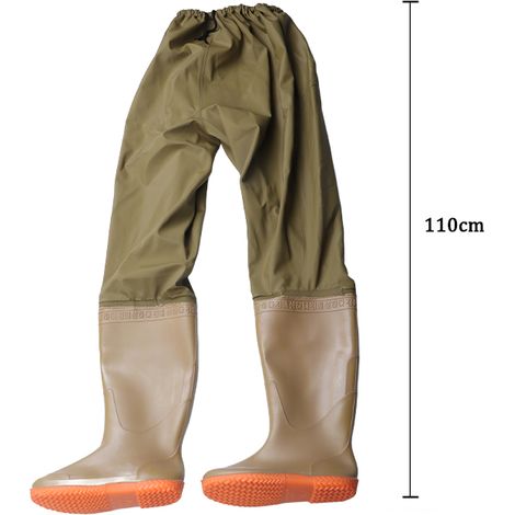 Pantalon de pêche étanche antidérapant à taille haute homme femme 39 (1/5)