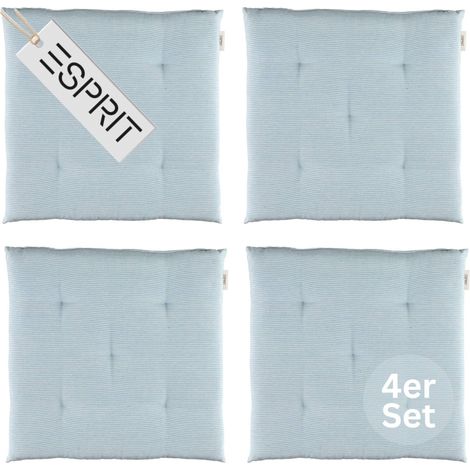ESPRIT Sitzkissen NEEDLESTRIPE - 4er Set 40x40 cm, Hellblau