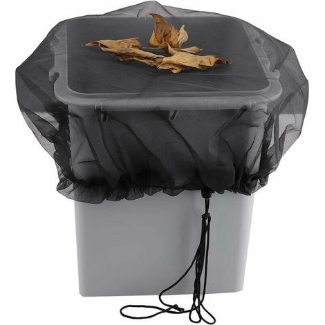 2 Pack Rain Barrel Mesh Cover, 95cm Garden Yard Outdoor Bucket, Water Tank Leaf Screen Insect Protection Cover (1/5)