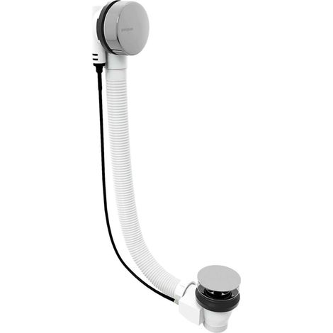 Polysan - Juego de desagüe y rebosadero para bañera, longitud 80 cm, cromo 71852