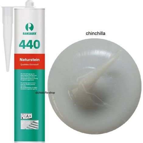 Ramsauer 440 Naturstein Silikon Fugen Dichtstoff 310ml Kartusche chinchilla