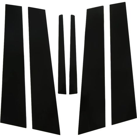 Garniture de Poteau de Pilier, Autocollant de Poteau de Pilier avec Une Couche de Film de Protection 6 Pièces Décoration de Fenêtre de Porte Noir Brillant pour Berline ATS 2014-2019 (1/5)