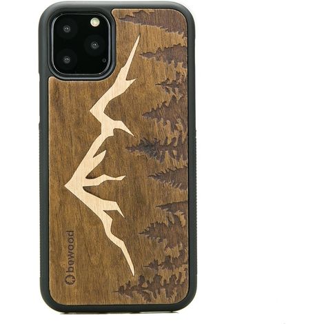 Holzhülle für iPhone 11 PRO BERGE IMBUIA (1/3)
