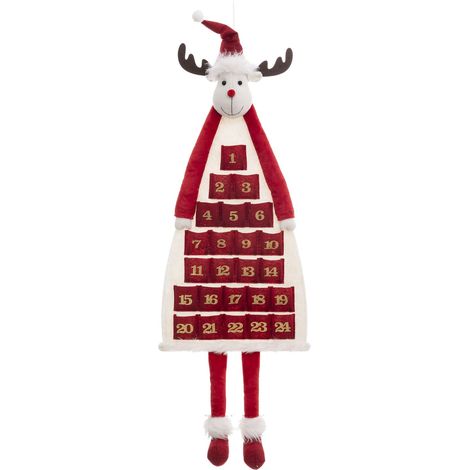 Calendrier de l'avent renne de Noël à suspendre (1/2)
