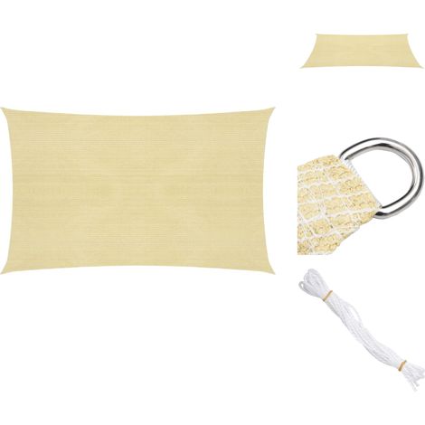 Sonnenschirme & Sonnenschutze - Living Sonnensegel 160 g/m² Beige 2x5 m HDPE (1/5)