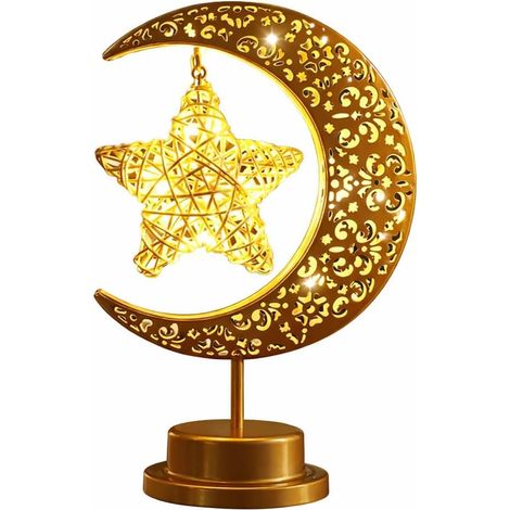 Lampada LED per Ramadan – Luce decorativa calda per soggiorno, camera da letto e tavolo, decorazione versatile per le serate Iftar e per creare un'atmosfera familiare (A) [Classe energetica A]