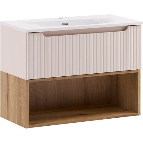 Mobile bagno con lavabo Riva cachemire 80cm (1/5)