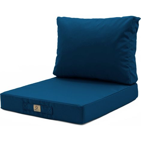 Coussins pour salon de jardin déhoussable 60x60cm Bleu pétrole