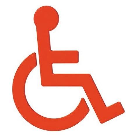 Symbole Fauteuil SERIE 801 autocollant. Polyamid corail