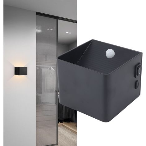Applique murale LED en alliage d' magnétique sans fil USB avec capteur de mouvement haut et bas Aluminium (1/4)