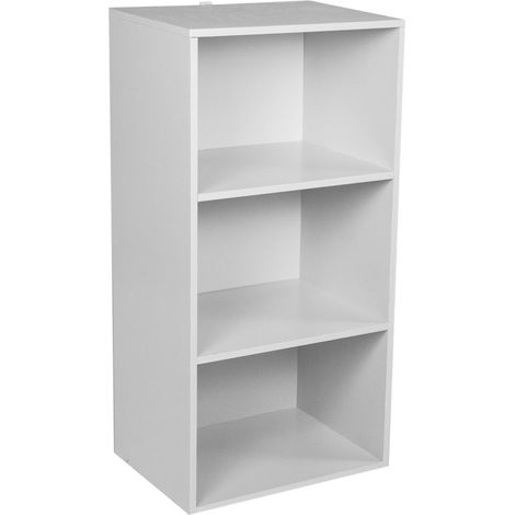 Libreria Modulare 3 Ripiani 40x29,5x80 cm in Legno Bianca