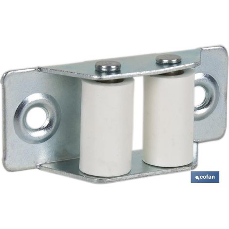Pack mit 20 Metallkabelführungen mit Nylonrolle 31x65 mm