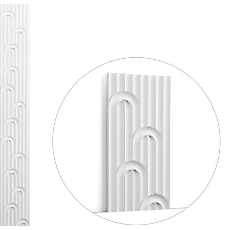 3D Wandpaneel Orac Decor W212 MODERN VALLEY LOOP Wandpaneel Zierelement Stuckleiste Modernes Design weiß 2 m (1/5)
