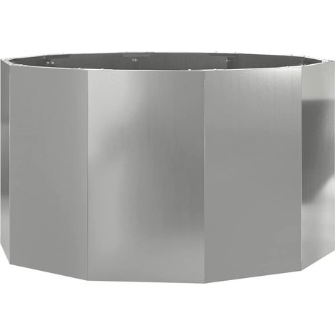Planter Silver 90 x 90 x 50 cm Galvanised Steel vidaXL