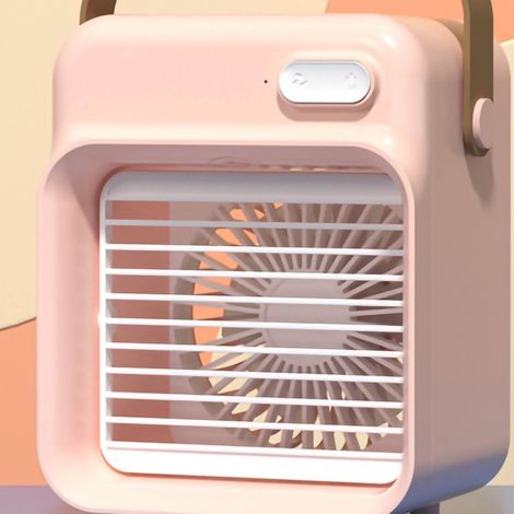 Mini-Tischventilator mit USB-Anschluss und 3 Geschwindigkeitsstufen, rosa. (1/5)