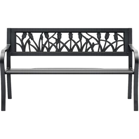 Banco de jardín de metal Aga 125x53x77 cm (1/5)