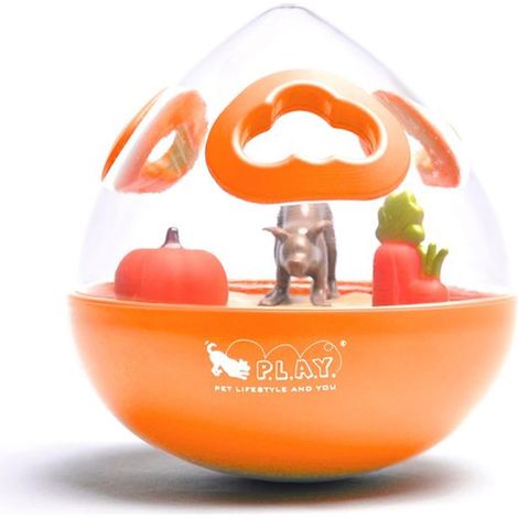 Wobble Ball Jouet Ludique pour Chien 2,0 Citrouille Taille 13 cm (1/5)
