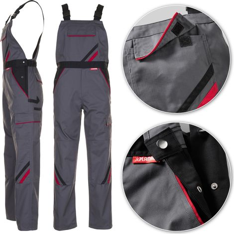 Peto de trabajo Highline Planam con cordón ajustable, gris pizarra-negro-rojo 63 (1/5)