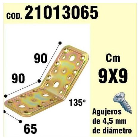 Angolo Supporto Legno 65x90x90 mm./135°