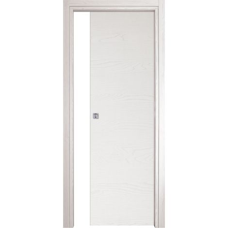 PORTA MOD. MICROTEC SCORRIMENTO FRASSINO BIANCO CM.210X90 S/MANIGLIE (1/5)
