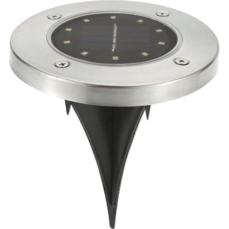 Lampe solaire enterrée en acier inoxydable avec 10 LED (1/3)