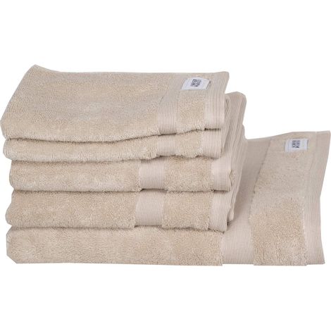 SCHÖNER WOHNEN Handtuch CUDDLY - 5er Set 50x100 cm, Natur