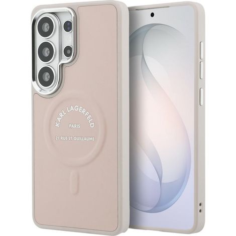 Karl Lagerfeld geprägter Ring RSG Logo MagSafe Hülle für Samsung Galaxy S26 Ultra Pink (1/5)