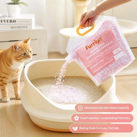 Desodorierendes Granulat für Katzenstreu nutzt Bioenzyme, um Katzenkot und Uringerüche zu zersetzen und zu entfernen und so die Luft zu reinigen. -- BIEMMEDUE (1/4)
