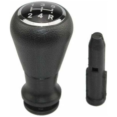 Pomo de palanca de cambios de 5 velocidades, compatible con Citroën Peugeot 206, 207 y 307, color negro.