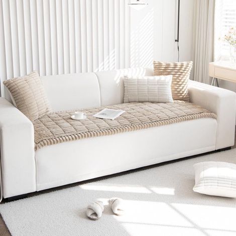 Housse de canapé, couverture polaire ultra douce et chaude, compatible avec les canapés 1, 2, 3 places, en L, en U et d'angle, protection pour chien et chat, 70 x 150 cm