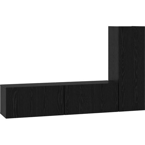 Maison Exclusive - Ensemble meuble TV 3 pcs Chêne noir Bois d'ingénierie
