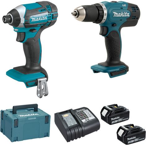 Set di 2 utensili 18 V Li-Ion MAKITA DLX2141JX2 3 Ah (DTD152 + DDF453) (1/3)